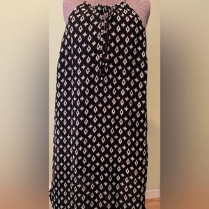 As U Wish Black and White Geometric Dress